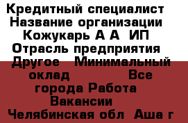 Кредитный специалист › Название организации ­ Кожукарь А.А, ИП › Отрасль предприятия ­ Другое › Минимальный оклад ­ 15 000 - Все города Работа » Вакансии   . Челябинская обл.,Аша г.